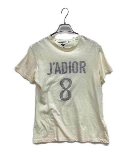 Christian Dior（クリスチャン ディオール）Christian Dior (クリスチャン ディオール) J'ADIOR コットン×リネン Tシャツ アイボリー サイズ:XSの古着・服飾アイテム