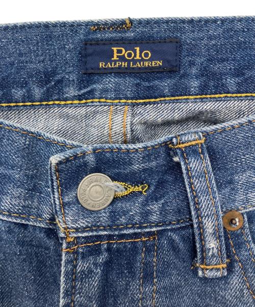 POLO RALPH LAUREN（ポロ・ラルフローレン）POLO RALPH LAUREN (ポロ・ラルフローレン) パッチワークダメージ加工デニムパンツ インディゴ サイズ:W29/L32の古着・服飾アイテム