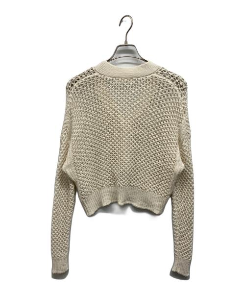 SACRA（サクラ）SACRA (サクラ) リネンメッシュカーディガン ホワイト サイズ:38の古着・服飾アイテム