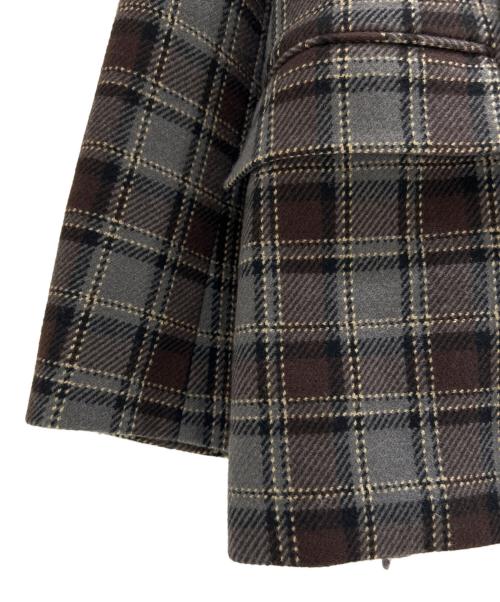 CLANE（クラネ）CLANE (クラネ) OVER SHOULDER PEAKED LAPEL COAT グレー サイズ:1の古着・服飾アイテム