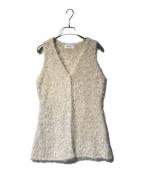 MIESROHEミースロエ）の古着「シャギーニットチュニックベスト」｜ベージュ