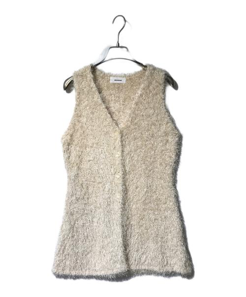 MIESROHE（ミースロエ）MIESROHE (ミースロエ) シャギーニットチュニックベスト ベージュ サイズ:Fの古着・服飾アイテム