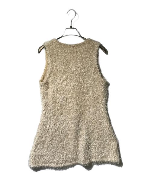 MIESROHE（ミースロエ）MIESROHE (ミースロエ) シャギーニットチュニックベスト ベージュ サイズ:Fの古着・服飾アイテム