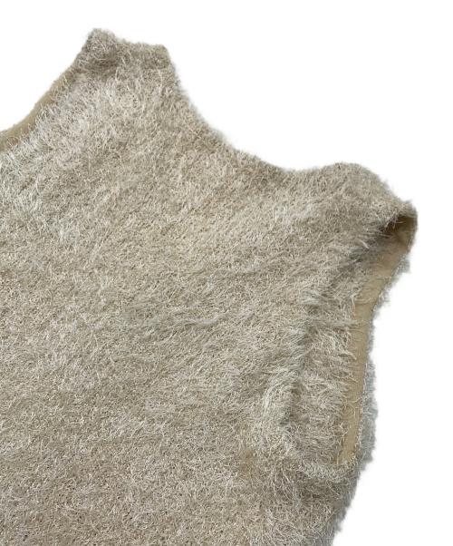 MIESROHE（ミースロエ）MIESROHE (ミースロエ) シャギーニットチュニックベスト ベージュ サイズ:Fの古着・服飾アイテム