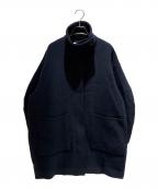 ETRE TOKYOエトレトウキョウ）の古着「フーディーストールコクーンコート」｜ネイビー