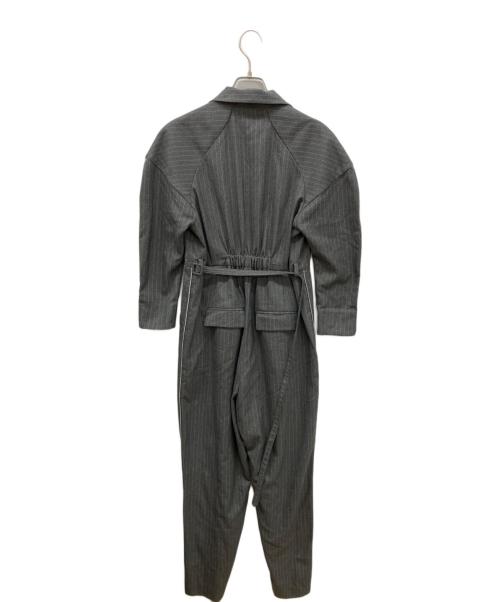 SOLOV（ソルヴ）SOLOV (ソルヴ) SWANK STRIPE COMBINAISON　ストライプコンビネゾン グレー サイズ:1の古着・服飾アイテム