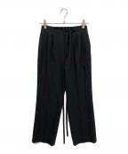 Sea Room lynnシールームリン）の古着「Waist crossスラックスパンツ」｜ブラック
