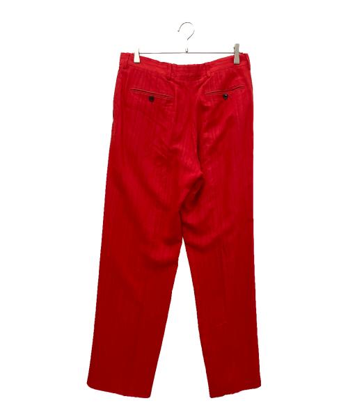 DRIES VAN NOTEN（ドリスヴァンノッテン）DRIES VAN NOTEN (ドリスヴァンノッテン) ストライプスラックス レッド サイズ:48の古着・服飾アイテム