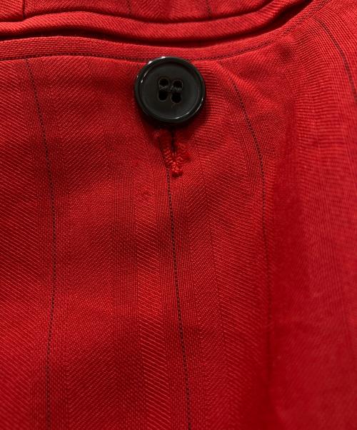 DRIES VAN NOTEN（ドリスヴァンノッテン）DRIES VAN NOTEN (ドリスヴァンノッテン) ストライプスラックス レッド サイズ:48の古着・服飾アイテム