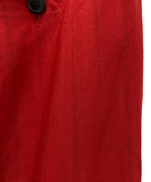 DRIES VAN NOTEN（ドリスヴァンノッテン）DRIES VAN NOTEN (ドリスヴァンノッテン) ストライプスラックス レッド サイズ:48の古着・服飾アイテム