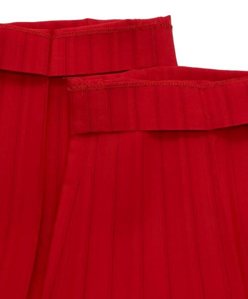 DRIES VAN NOTEN（ドリスヴァンノッテン）DRIES VAN NOTEN (ドリスヴァンノッテン) ストライプスラックス レッド サイズ:48の古着・服飾アイテム