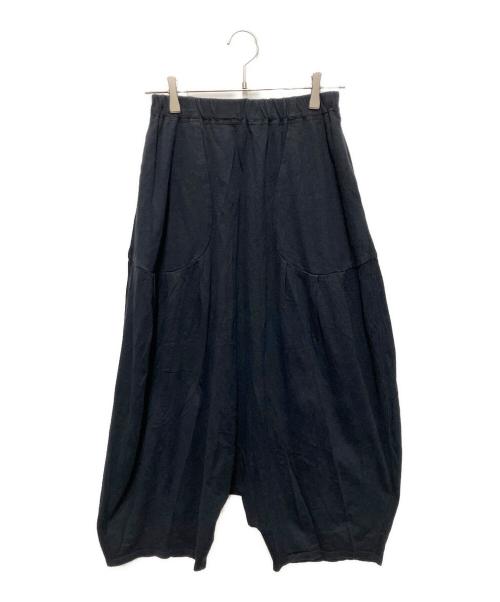 babaghuri（ババグーリ）babaghuri (ババグーリ) コットンリネンラミー天竺 サルエルパンツ ネイビー サイズ:Mの古着・服飾アイテム