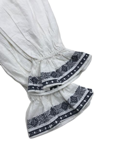 freada（フリーダ）freada (フリーダ) インドモノトーン刺繍スキッパーワンピース ホワイト サイズ:ONE SIZEの古着・服飾アイテム