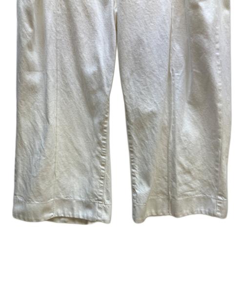 sacai（サカイ）sacai (サカイ) デニムワイドパンツ ホワイト×オリーブ サイズ:1の古着・服飾アイテム