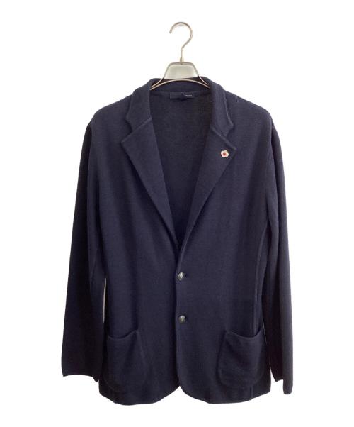 LARDINI（ラルディーニ）LARDINI (ラルディーニ) ニットジャケット ネイビー サイズ:Lの古着・服飾アイテム