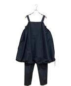 DRAWERドゥロワー）の古着「ドロストコード バルーン オールインワン」｜ネイビー