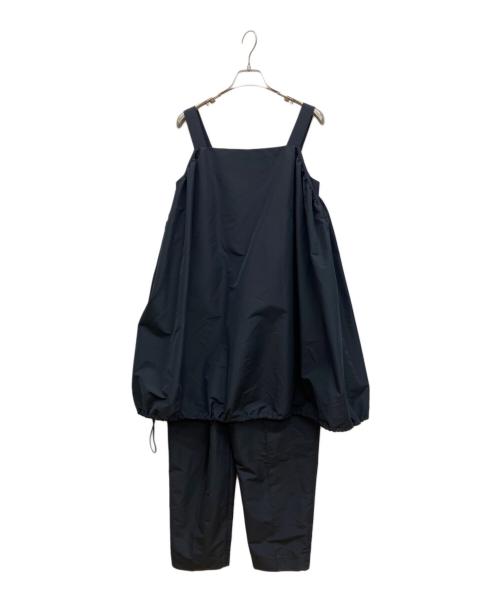 DRAWER（ドゥロワー）DRAWER (ドゥロワー) ドロストコード バルーン オールインワン ネイビー サイズ:記載なしの古着・服飾アイテム