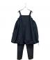 DRAWER（ドゥロワー）の古着「ドロストコード バルーン オールインワン」｜ネイビー