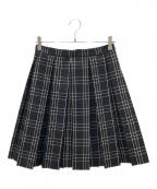 Christian Diorクリスチャン ディオール）の古着「チェックプリーツスカート」｜ブラック