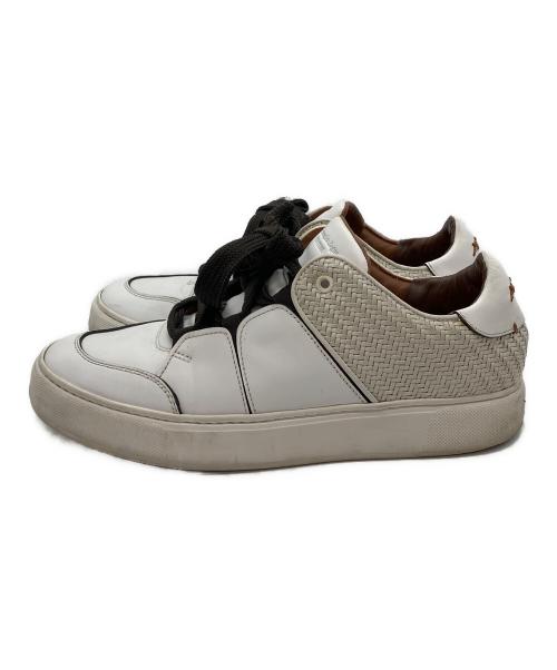 ERMENEGILDO ZEGNA（エルメネジルド・ゼニア）ERMENEGILDO ZEGNA (エルメネジルド・ゼニア) スニーカー ホワイト サイズ: 8 1/2の古着・服飾アイテム