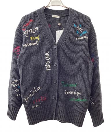 中古・古着通販】Loungedress (ラウンジドレス) ロゴ刺繍カーディガン