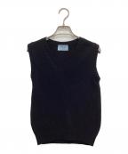 PRADAプラダ）の古着「ウールカシミヤニットベスト」｜ブラック
