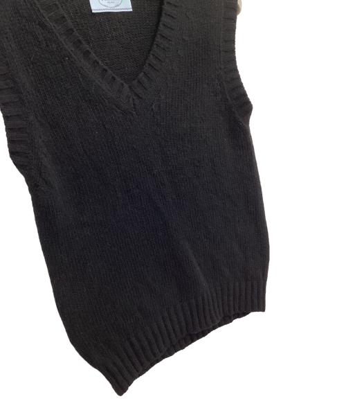 PRADA（プラダ）PRADA (プラダ) ウールカシミヤニットベスト ブラック サイズ:36の古着・服飾アイテム