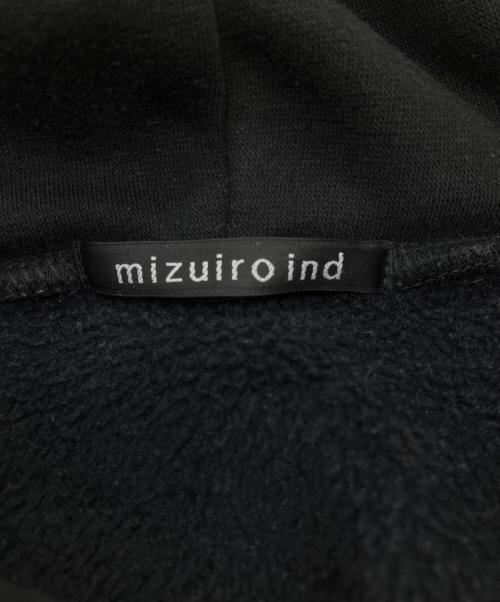 mizuiro-ind（ミズイロインド）mizuiro-ind (ミズイロインド) コットンブレンド裏起毛プルオーバーパーカー ブラック サイズ:Freeの古着・服飾アイテム