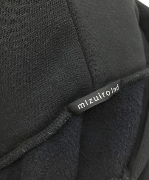 mizuiro-ind（ミズイロインド）mizuiro-ind (ミズイロインド) コットンブレンド裏起毛プルオーバーパーカー ブラック サイズ:Freeの古着・服飾アイテム