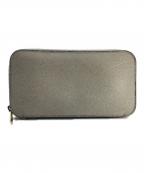 Valextraヴァレクストラ）の古着「Valextra（ヴァレクトラ)ラウンドジップ 12カード」｜グレー