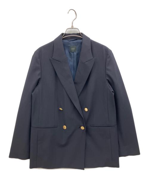 Spick and Span（スピック＆スパン）Spick and Span (スピックアンドスパン) プレーンウィーブダブルブレストジャケット ネイビー サイズ:38の古着・服飾アイテム