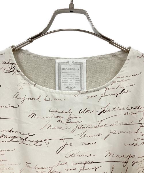 BEARDSLEY（ビアズリー）BEARDSLEY (ビアズリー) フランス文字プリントニット グレー サイズ:FREEの古着・服飾アイテム