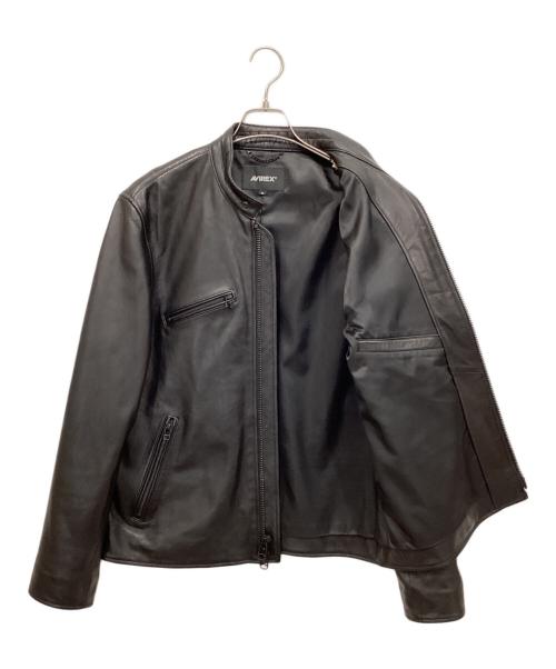 AVIREX（アヴィレックス）AVIREX (アヴィレックス) STAND SINGLE RIDERSレザージャケット ブラック サイズ:XLの古着・服飾アイテム