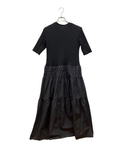 LE CIEL BLEU（ルシェルブルー）LE CIEL BLEU (ルシェルブルー) Jersey&Taffeta Dress ブラック サイズ:36の古着・服飾アイテム