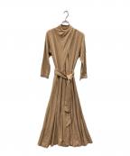 ROPEロペ）の古着「スムースドレープドレス」｜ベージュ
