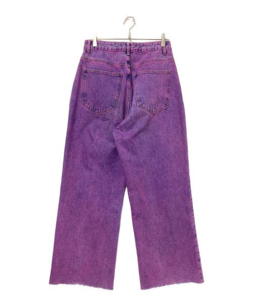 still water（スティル ウォーター）still water (スティル ウォーター) カットオフワイドデニムパンツ パープル サイズ:Lの古着・服飾アイテム