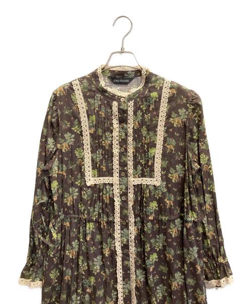 Jane Marple（ジェーンマープル）Jane Marple (ジェーンマープル) FOREST DELIGHTS ガーデンドレス ブラウン サイズ:Mの古着・服飾アイテム