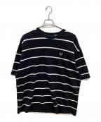 FRED PERRY×BEAMSフレッドペリー×ビームス）の古着「オーバーサイズボーダーTシャツ」｜ブラック