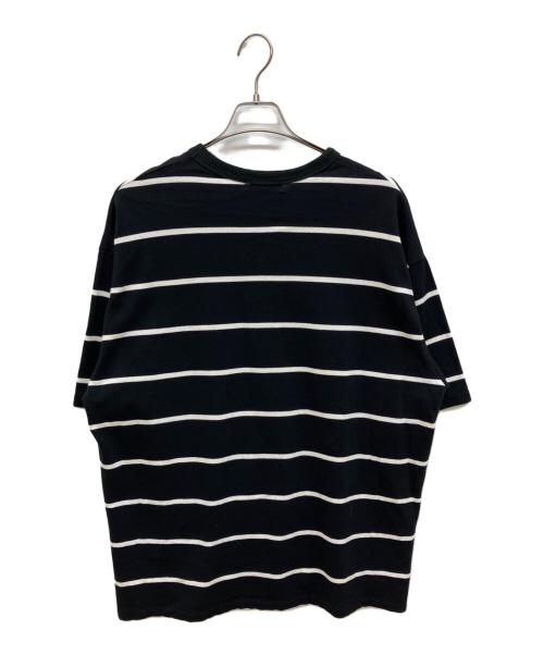 FRED PERRY（フレッドペリー）FRED PERRY (フレッドペリー) BEAMS (ビームス) オーバーサイズボーダーTシャツ ブラック サイズ:XLの古着・服飾アイテム