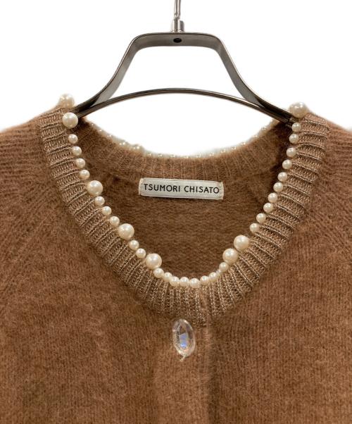 tsumori chisato（ツモリチサト）tsumori chisato (ツモリチサト) ビジューカーディガン ブラウン サイズ:2の古着・服飾アイテム