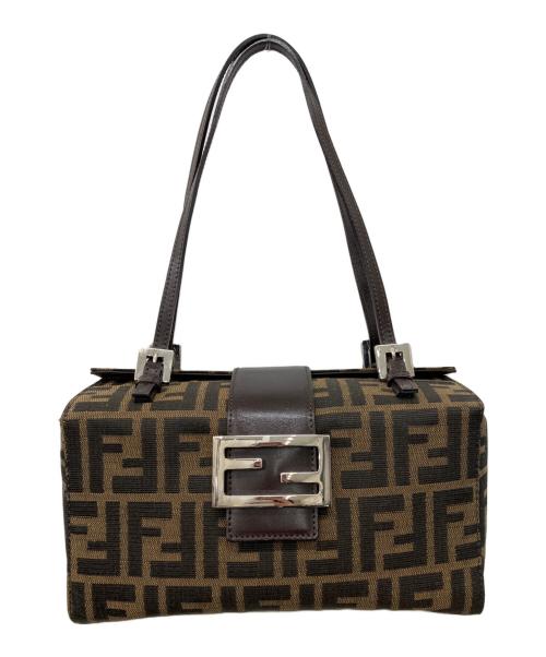 FENDI（フェンディ）FENDI (フェンディ) スクエアハンドバッグ ブラウンの古着・服飾アイテム