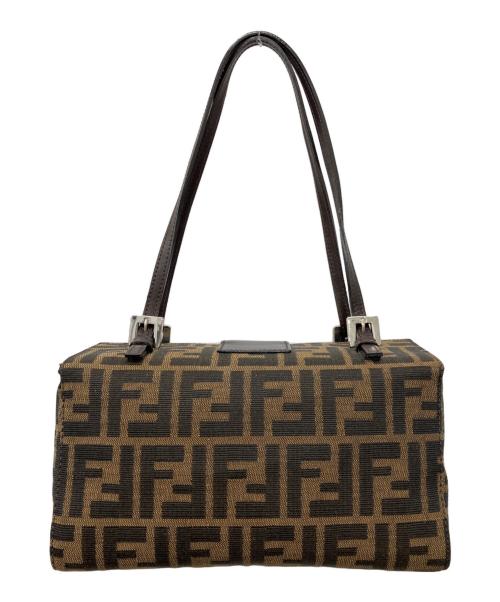 FENDI（フェンディ）FENDI (フェンディ) スクエアハンドバッグ ブラウンの古着・服飾アイテム