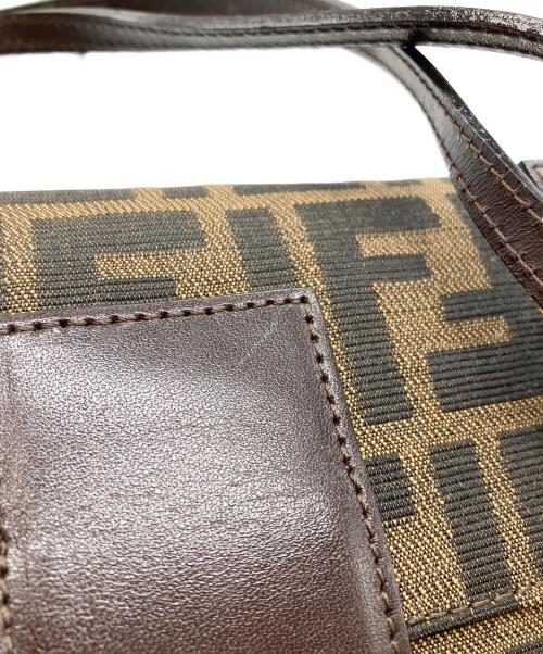 FENDI（フェンディ）FENDI (フェンディ) スクエアハンドバッグ ブラウンの古着・服飾アイテム