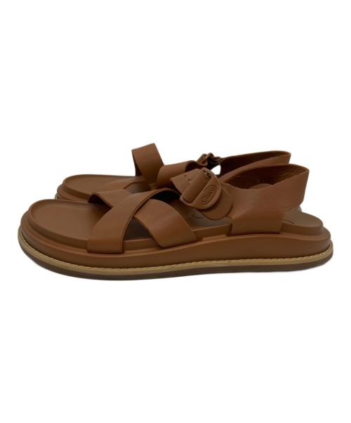 Chaco（チャコ）Chaco (チャコ) Chaco レザーサンダル ブラウン サイズ:USA6 UK4 EUR37 CM23の古着・服飾アイテム