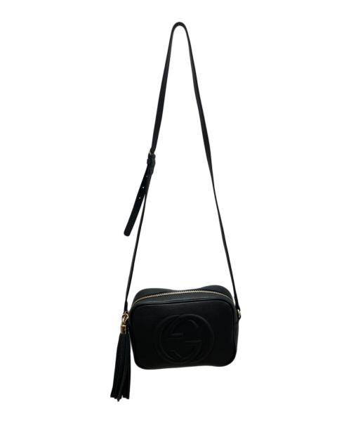 GUCCI（グッチ）GUCCI (グッチ) ソーホー インターロッキングG ショルダーバッグ ブラックの古着・服飾アイテム