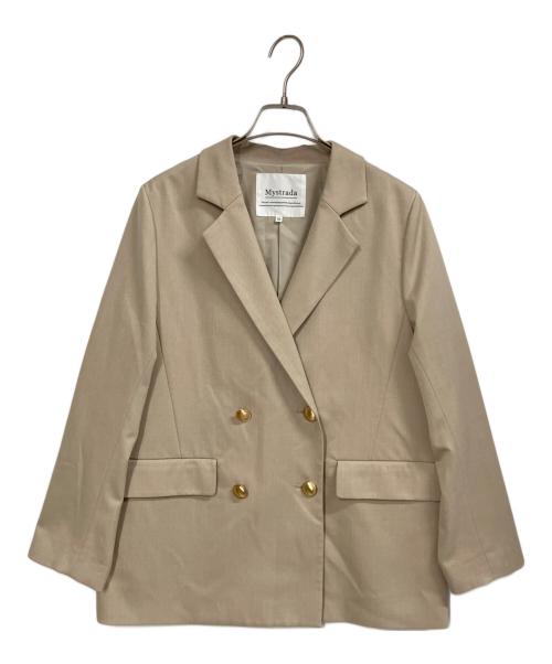 Mystrada（マイストラーダ）Mystrada (マイストラーダ) ダブルボタンテーラージャケット ベージュ サイズ:36の古着・服飾アイテム