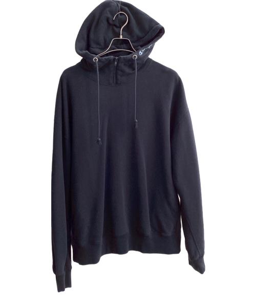 N.HOOLYWOOD（エヌ ハリウッド）N.HOOLYWOOD (エヌ ハリウッド) Champion (チャンピオン) MOCK NECK HOODIE ブラック サイズ:XLの古着・服飾アイテム