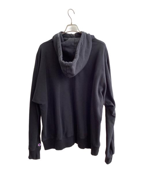 N.HOOLYWOOD（エヌ ハリウッド）N.HOOLYWOOD (エヌ ハリウッド) Champion (チャンピオン) MOCK NECK HOODIE ブラック サイズ:XLの古着・服飾アイテム