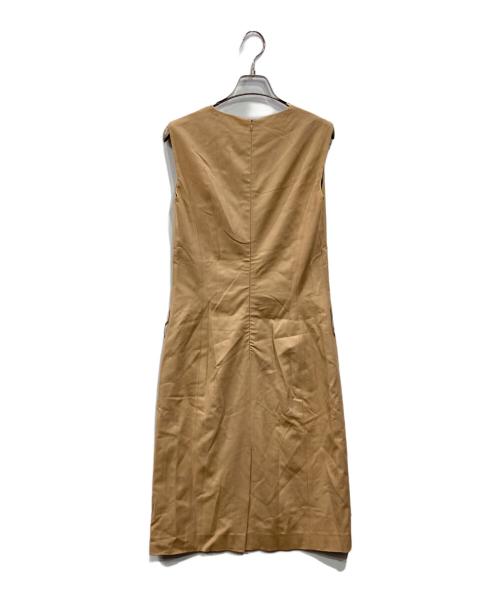 JIL SANDER（ジルサンダー）JIL SANDER (ジルサンダー) ノースリーブワンピース ベージュ サイズ:36の古着・服飾アイテム