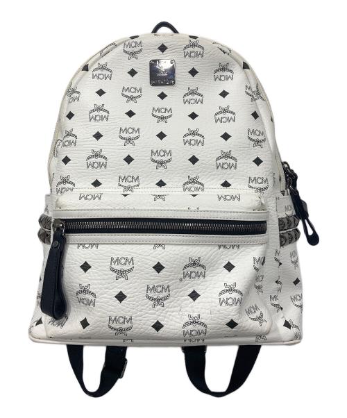 MCM（エムシーエム）MCM (エムシーエム) サイドスタッズリュック ホワイトの古着・服飾アイテム